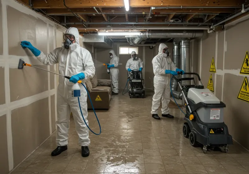 Basement Moisture Removal and Structural Drying process in Latah County, ID